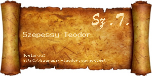 Szepessy Teodor névjegykártya
